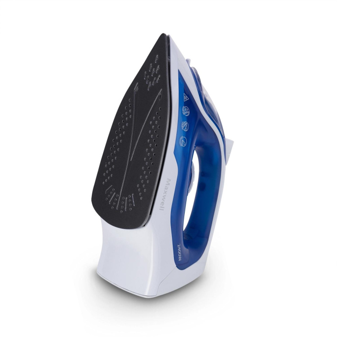 Утюг Maxwell MW-3007,  с паровым ударом,  2400Вт,  белый и синий