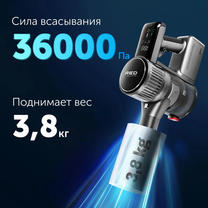 Ручной пылесос (handstick) RED SOLUTION V3080, 450Вт, серый/серый