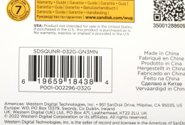 Карта памяти SanDisk Ultra microSDHC SDSQUNR-032G-GN3MN 32GB 32 ГБ, класс 10, UHS-I (класс U1), чтение: 100 МБ/с, запись: 10 МБ/с