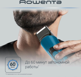 Триммер Rowenta Jungle TN8908F0 черный/бирюзовый насадок в компл:3шт