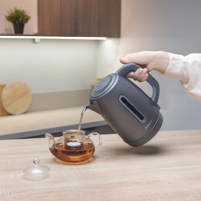 Чайник электрический Scarlett SC-EK21S42, 1.8л, пластик