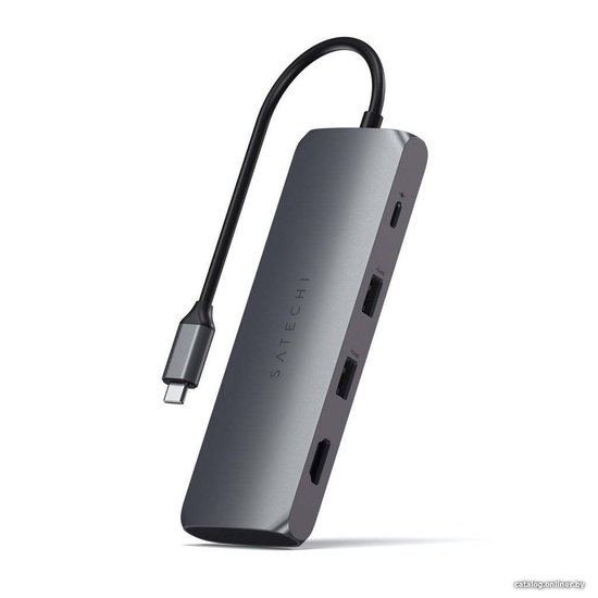 Внешний корпус Satechi USB-C NVME AND SATA SSD ENCLOSURE. Цвет: серый космос (ST-UCNSEM)