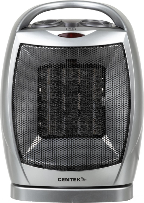 Тепловентилятор керамический CENTEK CT-6021, 1500Вт, с термостатом, 2 режима, серый, черный