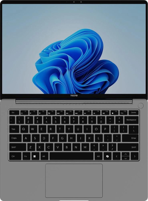 Ноутбук Tecno MegaBook T14RA Air Core i5 1334U 16Gb SSD1Tb Intel Iris Xe graphics 14" IPS WUXGA 1920x1200 Windows 11 Home grey WiFi BT Cam 4830mAh 71003300539