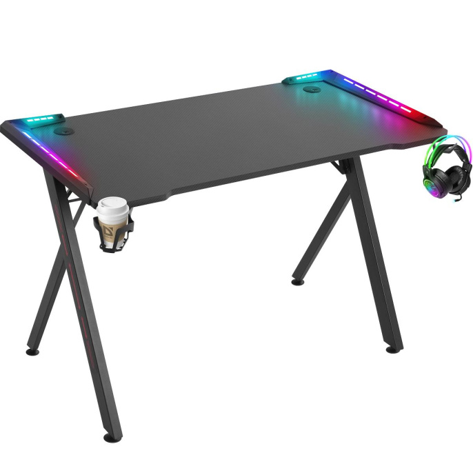 Defender игровой стол Gamer RGB,подвес круж+гарн.,черн,120,64330
