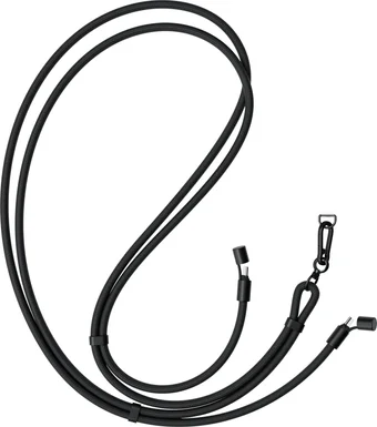 Зарядный кабель - ремень через плечо Satechi OntheGo Crossbody Lanyard Cable 60W. Длина: 1.5м. Цвет: черный