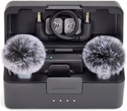 Радиосистема DJI Mic Mini 2 (2TX + 1RX + Charging Case) DJIMic2 электретный (малый конденсатор), петличный/портативный, для интервью и репортажей/для смартфонов, круговая направленность, 20-20000 Гц, разъем USB Type-C/3.5 мм, радиус 400м,  до 10.5 ч