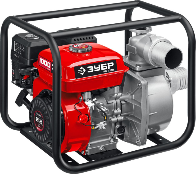 Мотопомпа бензиновая Зубр МП-1000, для грязной воды, 1000л/мин