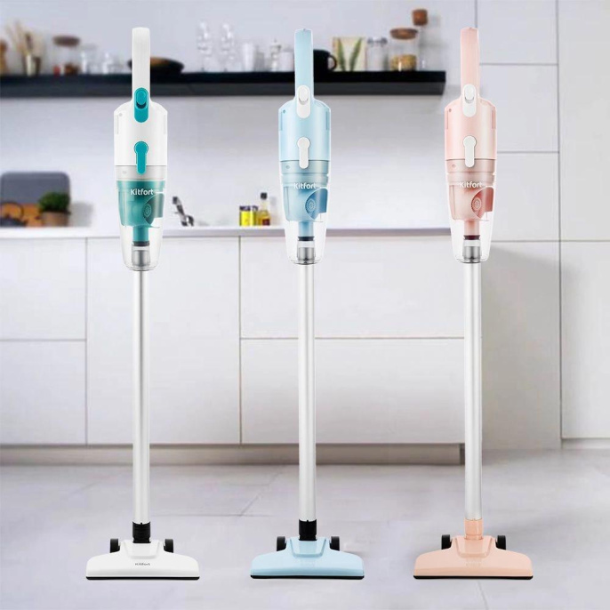 Ручной пылесос (handstick) KitFort КТ-586-2, 600Вт, голубой/белый