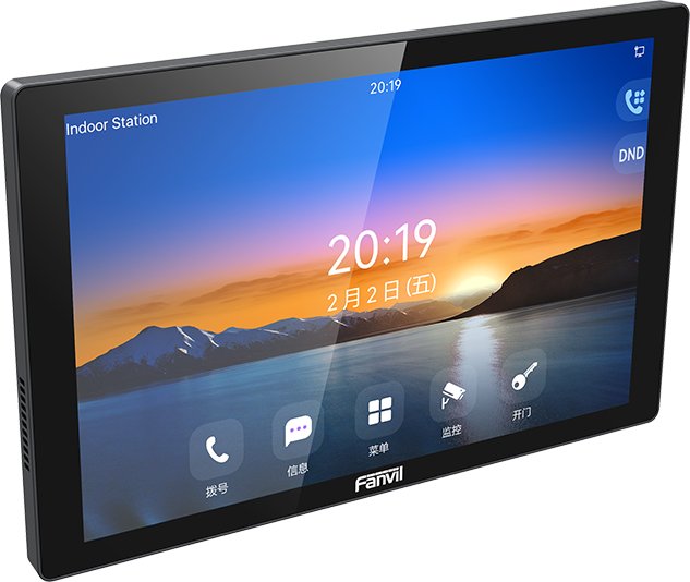 Видеодомофон Fanvil i506W черный, монитор, экран 10.1", 1280х800, громкая связь, сенсорное управление