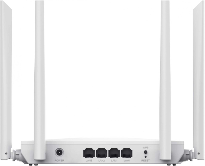 Wi-Fi роутер Netis NC21,  Wi-Fi 5,  AC1200,  2.4/5ГГц, 3 LAN,  1 WAN/LAN, белый