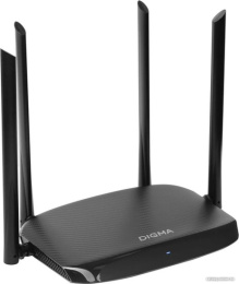 Роутер беспроводной Digma DWR-AC1201 AC1200 10/100BASE-TX черный