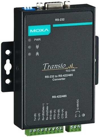 Преобразователь MOXA TCC-100, RS-232 в RS-422/485, Surge protection 15 KV