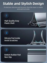 Вертикальная подставка CABLETIME CS15B (CT-VLP01-PA) для ноутбука, черный