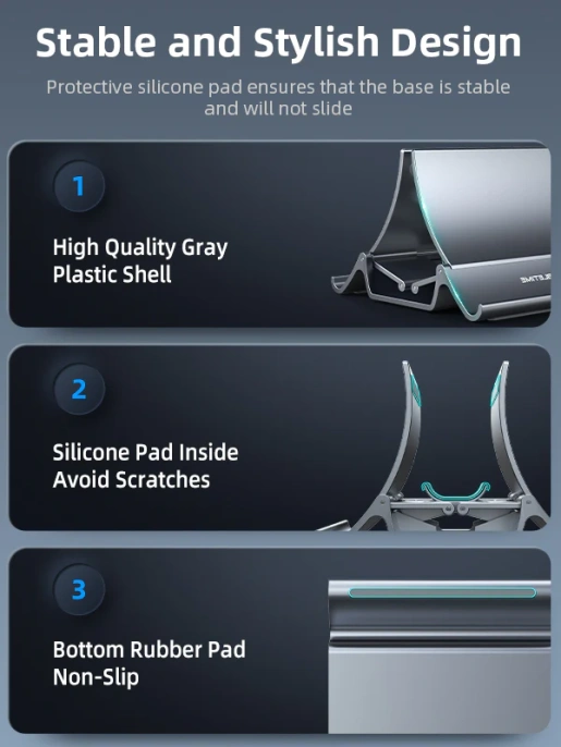 Вертикальная подставка CABLETIME CS15B (CT-VLP01-PA) для ноутбука, черный