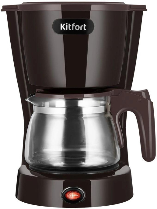 Кофеварка капельная Kitfort КТ-7591 550Вт коричневый