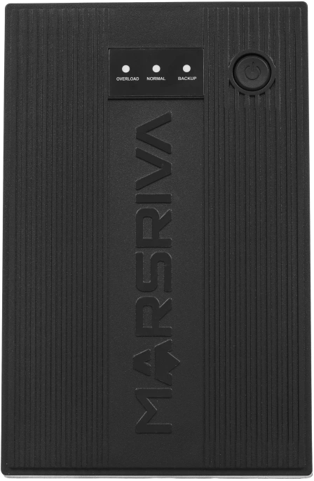 Источник бесперебойного питания Marsriva MR-UF1050 31053179 12V/7Ah, линейно-интерактивный, 1 фазный вход/1 фазный выход, 1050ВА, 630Вт, 50, 60 Гц, 3хSchuko