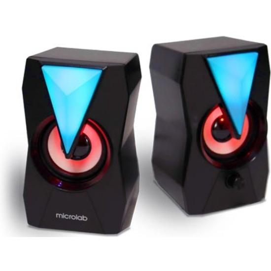 Колонки MICROLAB B22 черный {6 Вт RMS, Распределение мощности 3 Вт x2, Гармонические искажения: 0,5% 1 Вт 1 кГц , Частотная характеристика: 120 Гц - 20 кГц, Соотношение сигнал/шум: 65 дБ}