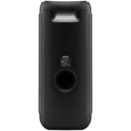 Ginzzu GM-215 {80Вт, LED-дисплей, TWS, 60Гц- 18кГц, USB-flash, microSD-card, FM-радио, пульт ДУ, батарея 7,4В/5400мАч}