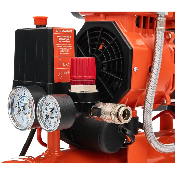 Безмасляный малошумный компрессор (9 л; 8 бар; 195 л/мин) Gigant GSWK-9/1400