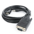 Кабель Cablexpert HDMI-VGA A-03-6, 19M/15M + 3.5Jack, 1.8м, черный, позол.разъемы, пакет A-HDMI-VGA-03-6 098021