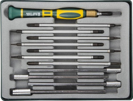 Отвертка с насадками  Kraftool 25611-H12, 12 предметов, в жестком кейсе