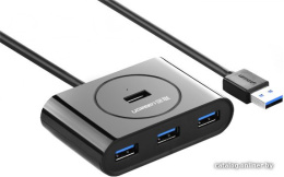 Хаб UGREEN CR113 20291 USB 3.0 Hub. Длина 1 м. Цвет: черный (20291_)