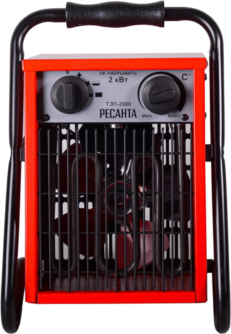 Электрическая тепловая пушка Ресанта ТЭП-2000,  2кВт, красный [67/1/1]