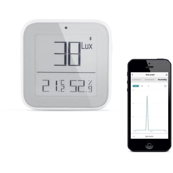 Датчик температуры, влажности и освещенности MOES Bluetooth Temperature and Humidity + Light Sensor