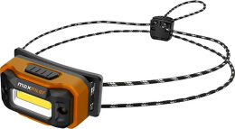 Фонарь налобный аккумуляторный MaxPiler MHF-01 (300/100/20/8 Лм, LED COB, 65°, 5 реж, 1.5-18 ч, инд. заряда)