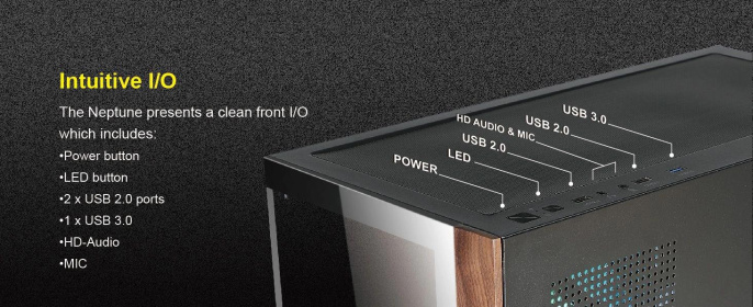 Корпус ATX AZZA Neptune, Midi-Tower, без БП,  черный [neptune csaz-491]