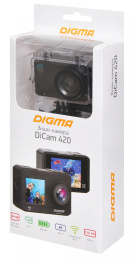 Экшн-камера DIGMA DiCam 420 4K,  WiFi,  черный [dc420]