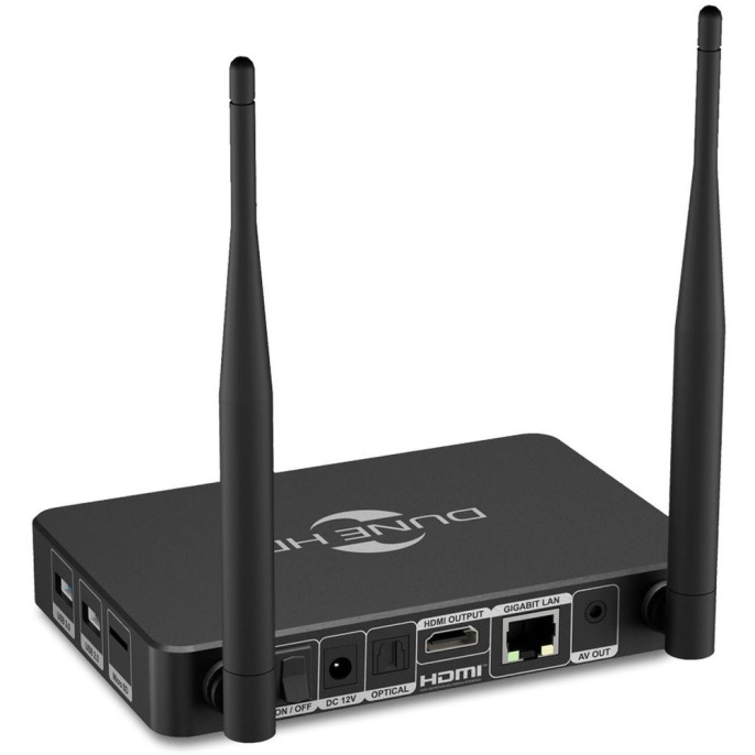 Медиаплеер/ Mediaplayer Dune HD Pro Vision 4K: UltraHD/60 Hz/HDR/HDR10+/Dolby Vision, CPU Amlogic S905X4-J, RAM 4 Gb, Flash 64 Gb, 1xUSB3.0, 1xUSB2.0, microSD, LAN 1000Mb/s, WiFi 802.11ac, BT 5.0, HDMI 2.1, S/PDIF, BT+Voice Remote Control, Android 11 Dun