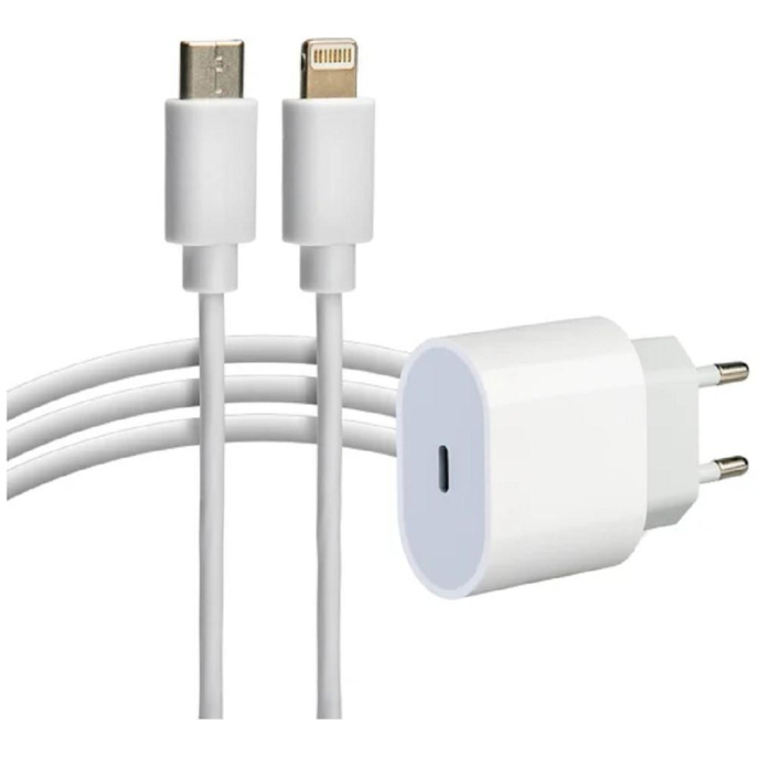 Rexant 16-0234-4 Сетевое зарядное устройство USB-C, 20Вт в комплекте с кабелем USB-C – Lightning