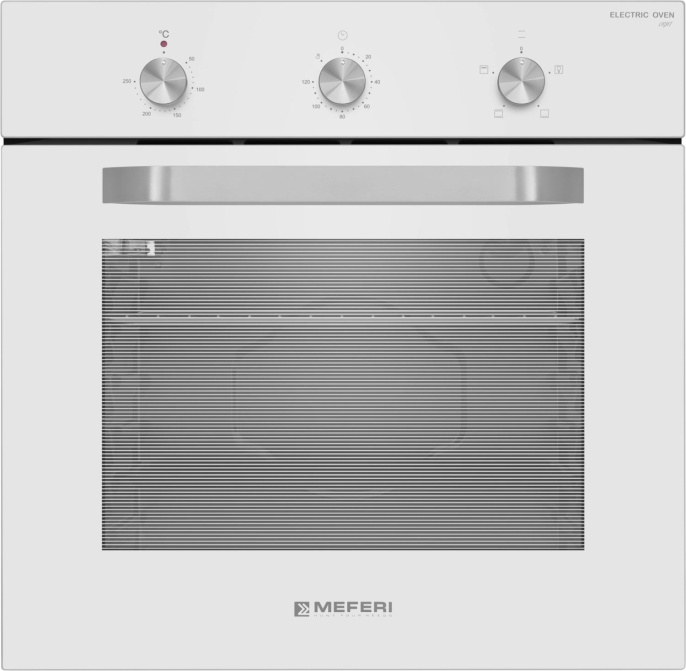 Духовой шкаф электрический MEFERI Light MEO604WH,  65л,  дверца с 2 стеклами,  белый