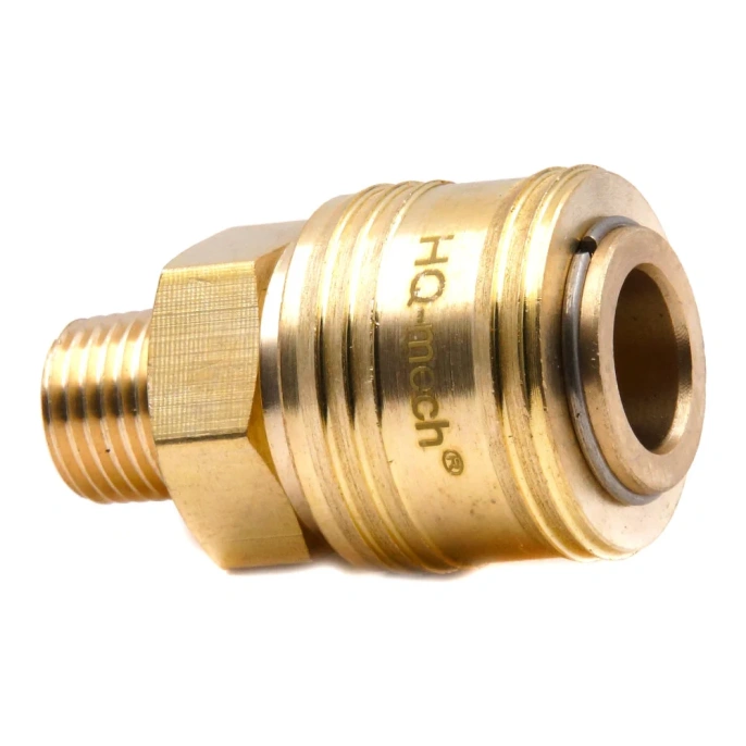 Соединение быстросъемное пневматическое HQ-SM14 «мама»-нар. резьба 1/4" (латунь) HQ-mech УТ000002466
