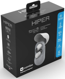 Гарнитура внутриканальные Hiper TWS Smart IoT M1 серый беспроводные bluetooth в ушной раковине HTW-M10