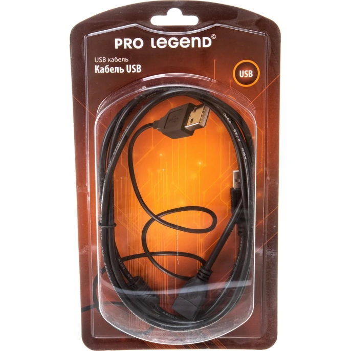 Кабель USB 2.0 А вилка - USB А розетка Pro Legend удлинитель 1.5 м. PL1300
