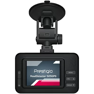 Видеорегистратор с радар-детектором Prestigio RoadDetector 525GPS GPS черный