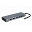 Cablexpert A-CM-COMBO8-01 Адаптер интерфейсов Cablexpert A-CM-COMBO8-01, USB-C 8-в-1 (Type-C, USB3.0, HDMI, DisplayPort, VGA)