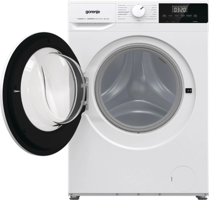 Стиральная машина Gorenje W3D2A854ADS/R, с фронтальной загрузкой, 8кг, 1400об/мин, с паром, с сушкой, инверторная