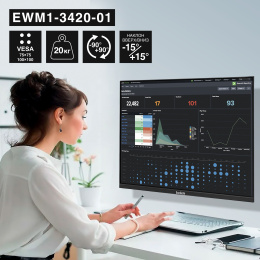 Кронштейн для TV/монитора 13"-34" настенный ExeGate EWM1-3420-01 VESA 75x75, 100x100, макс.нагрузка 20 кг, наклон -8°/+8°, поворот -90°/+90°, расстояние до стены 65-190мм, цвет черный EX297367RUS