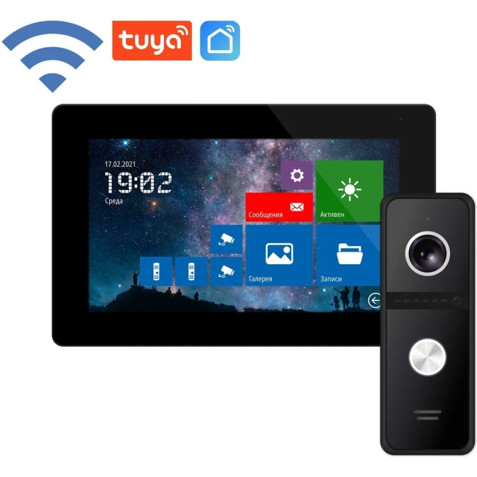 Комплект сенсорного монитора и вызывной панели Novicam Freedom 7 night fhd wifi kit 4228