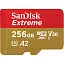 Micro SecureDigital 256GB SanDisk microSDXC Class 10 UHS-I A2 C10 V30 U3 Extreme 190MB/s [SDSQXAV-256G-GN6MN]