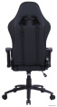 Кресло игровое Cactus CS-CHR-030BL, экокожа, до 120кг, регулируемые 2D подлокотники,  черный