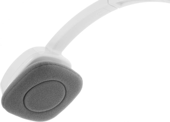 Гарнитура Logitech H150, для контактных центров, накладные, проводные, белый / черный [981-000453]