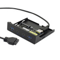 ORIENT C092, Планка портов 3.5" на переднюю панель 2xUSB Type-C + 2xUSB 3.0 USB3.2 Gen1 , 20Pin кабель 50см, металл, oem 31348