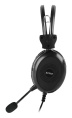 Наушники с микрофоном A4Tech HU-30 черный 2м накладные USB оголовье