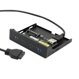 ORIENT C092, Планка портов 3.5" на переднюю панель 2xUSB Type-C + 2xUSB 3.0 USB3.2 Gen1 , 20Pin кабель 50см, металл, oem 31348