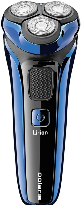 Бритва сетчатая Polaris PMR 0304R питан.:элек.сеть/аккум. черный/синий